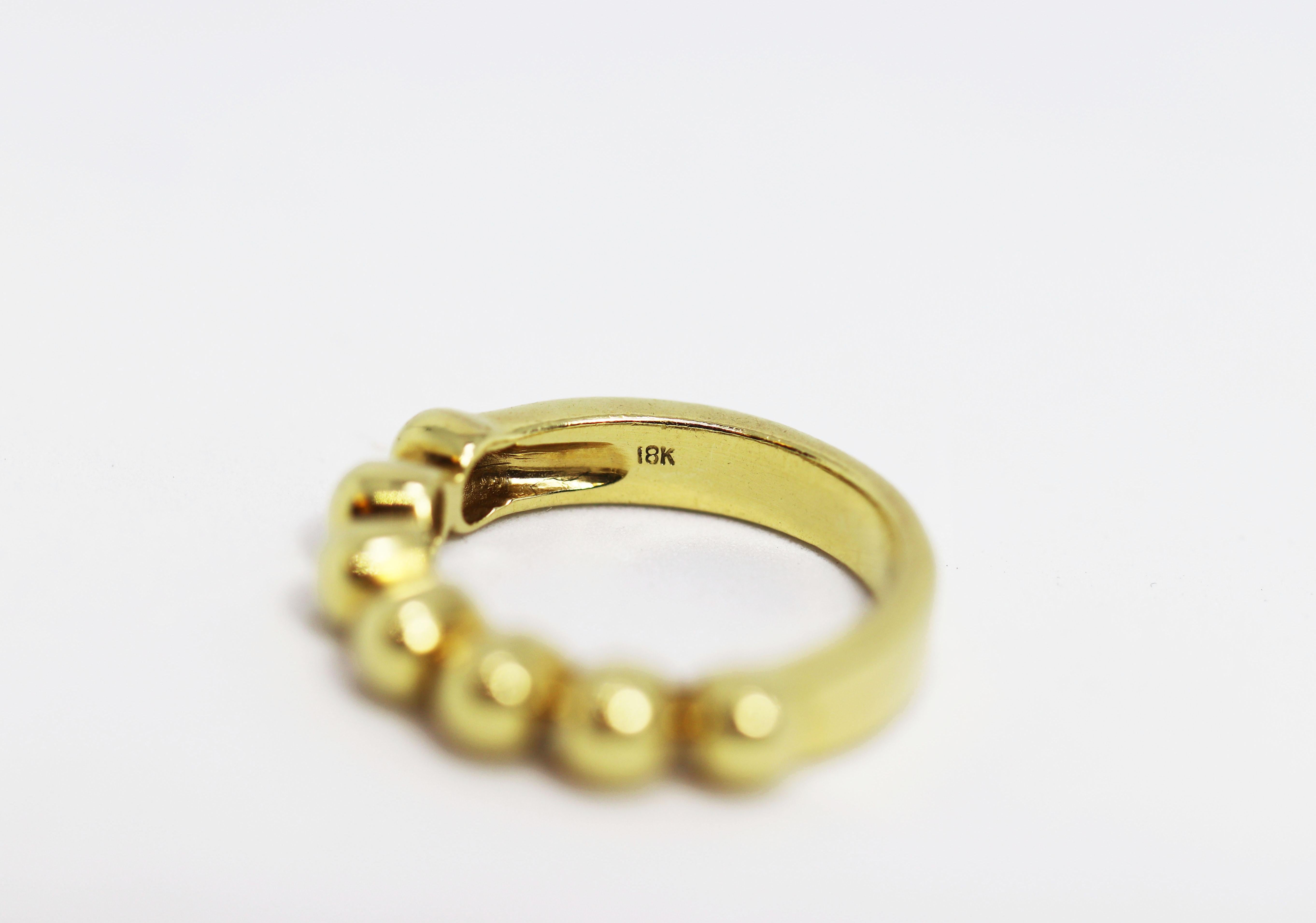 Modern 18 Carat White, Yellow and Rose Gold Stackable Bubble Rings For Sale