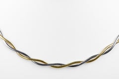 18 carat yellow and white gold necklace