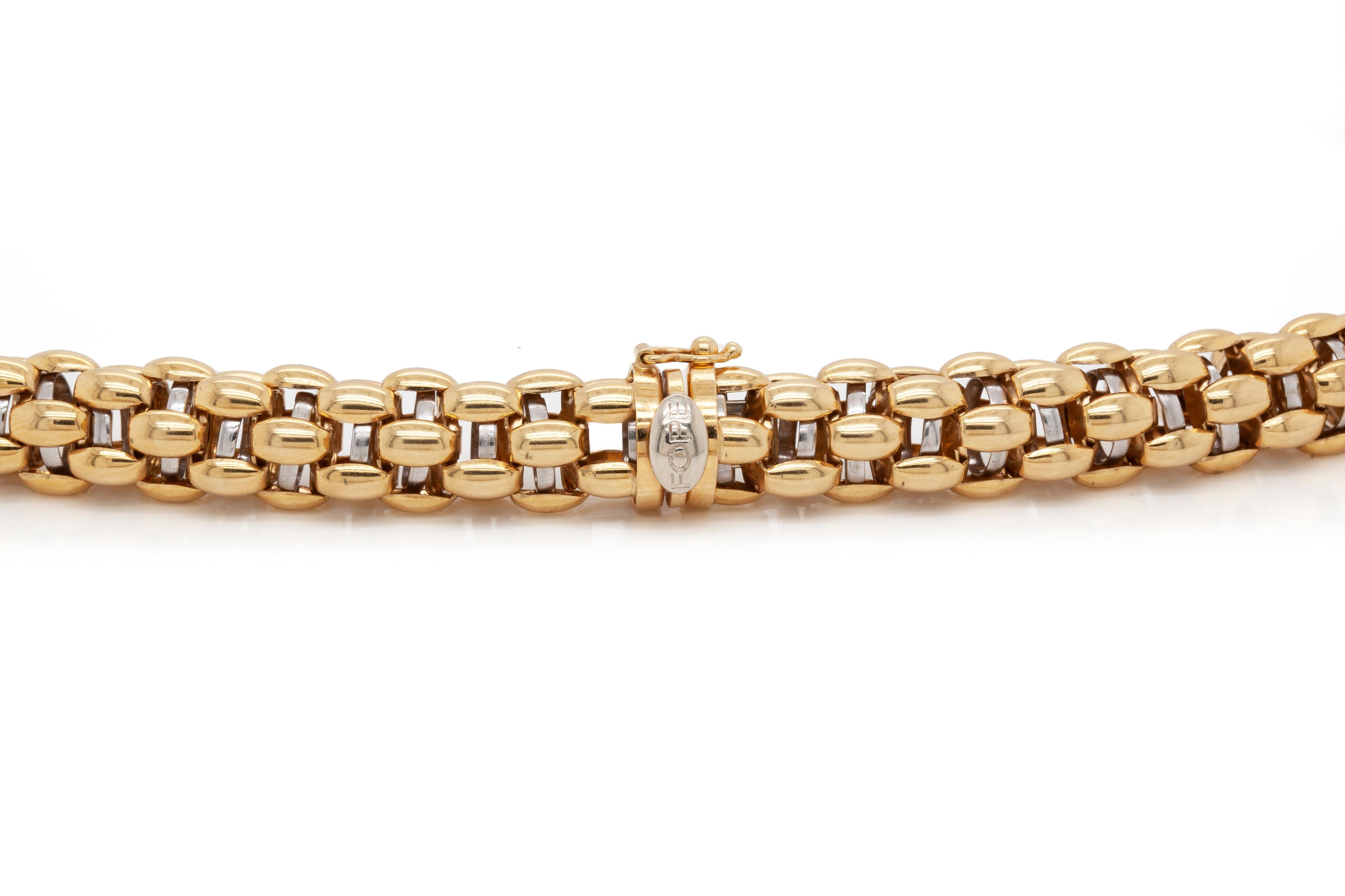 fope 18 carat yellow gold double necklace