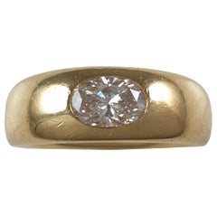 18 Karat Gelbgold 0::76 Karat Diamant Gypsy Ring