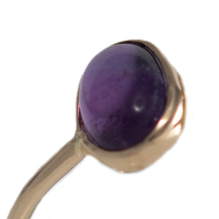 Belle Époque 18 Carat Yellow Gold Amethyst and Citrine Ring