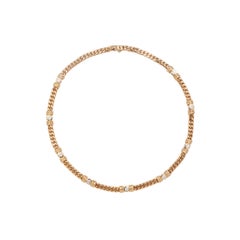 Collier Asprey en or jaune 18 carats et diamants