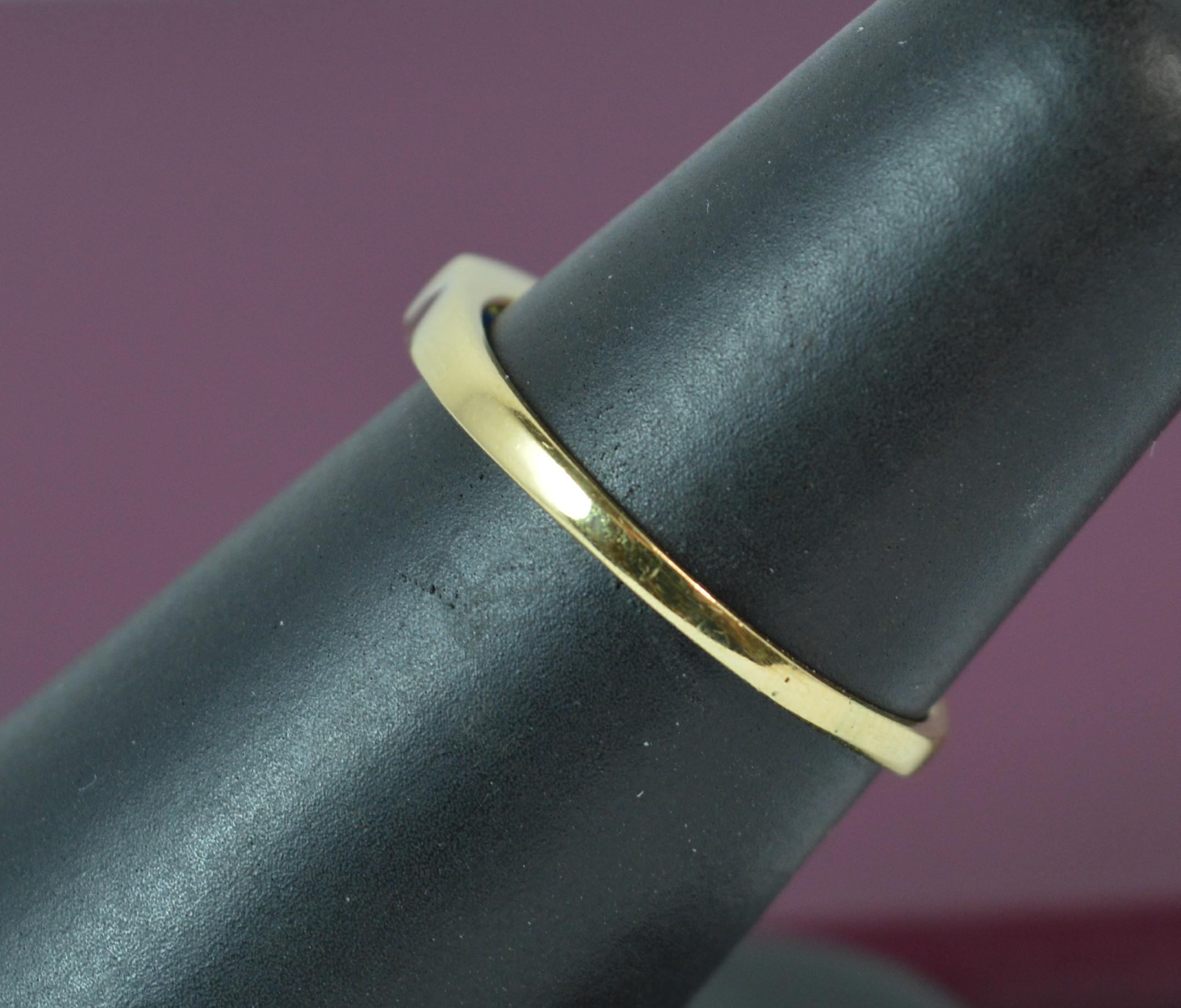 18 Carat Yellow Gold and Sapphire Half Eternity Stack Ring 5