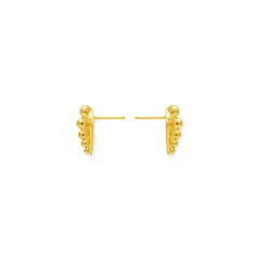 18 Carat yellow Gold Ball Spine Earrings