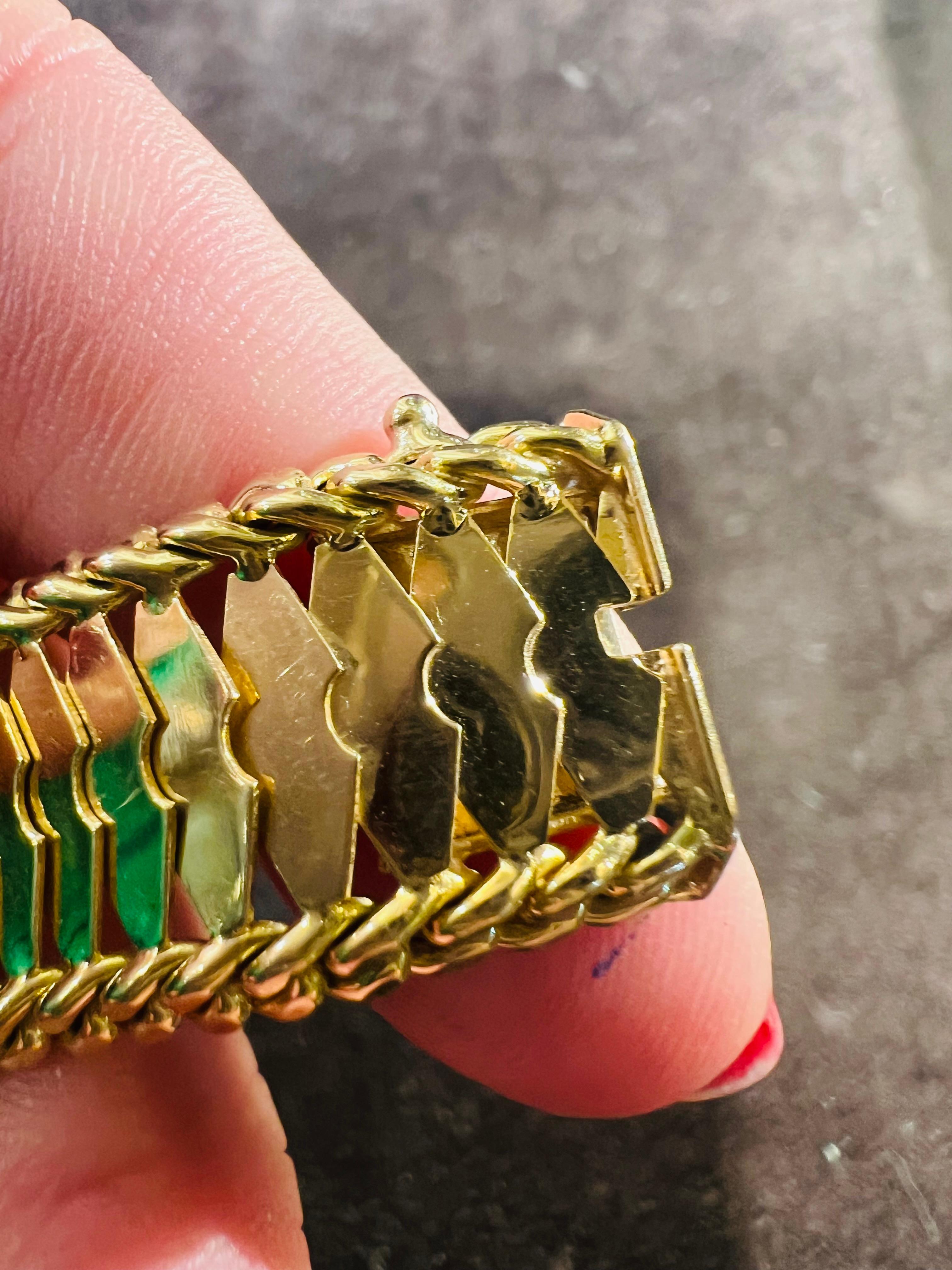Bracelet en or jaune 18 carats, années 1950 en vente 1