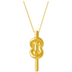 18 Carat yellow Gold Breaker Pendant Necklace