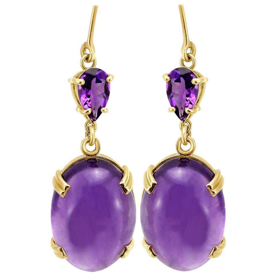 Antique Amethyst Earrings - 1,290 For Sale at 1stDibs