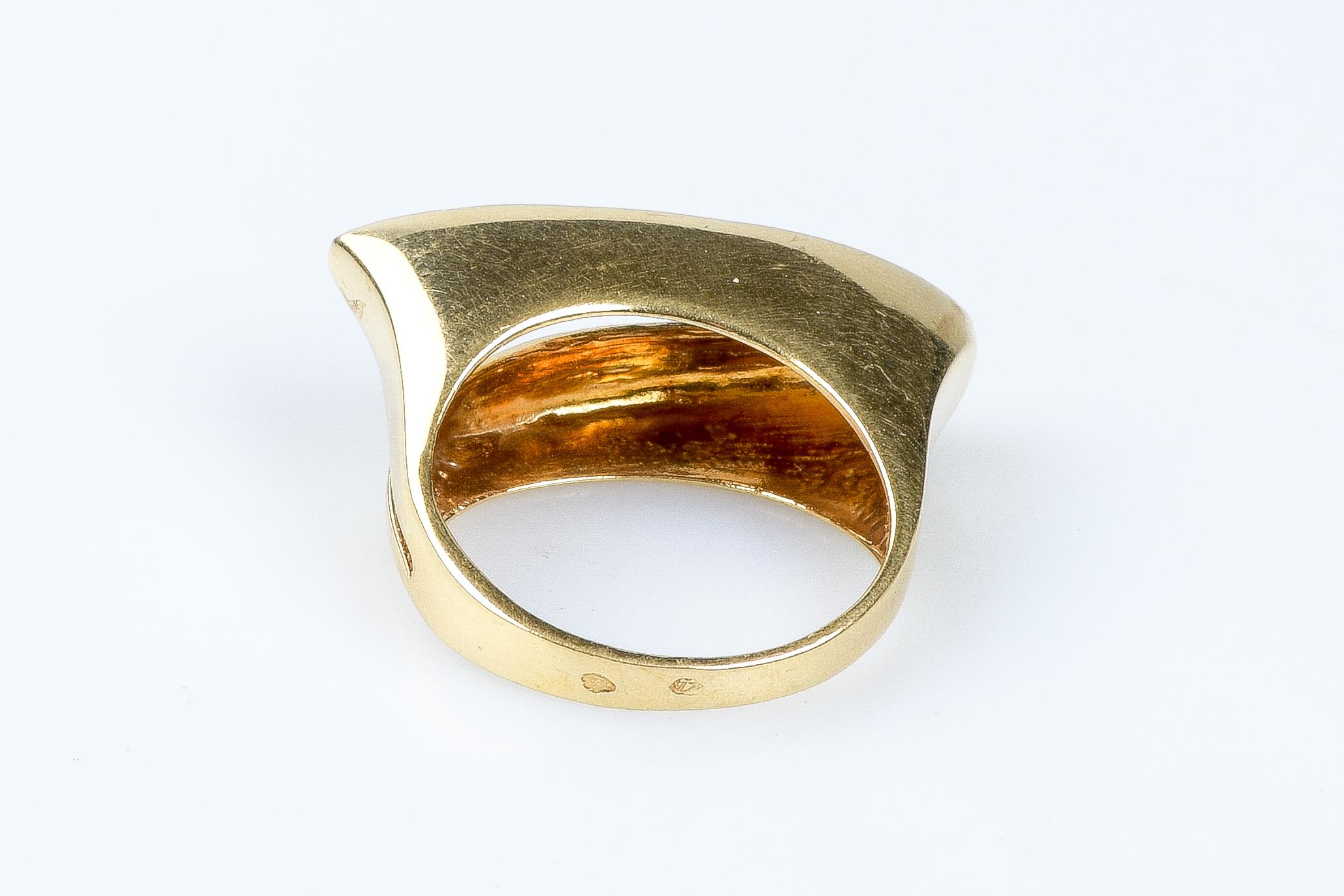 18 carat yellow gold citrines ring For Sale 2
