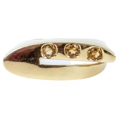 Anillo de oro amarillo de 18 quilates con citrinos