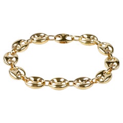 18 carat yellow gold coffee bean mesh bracelet