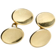 18 Carat Yellow Gold Cufflinks, Dated 1968