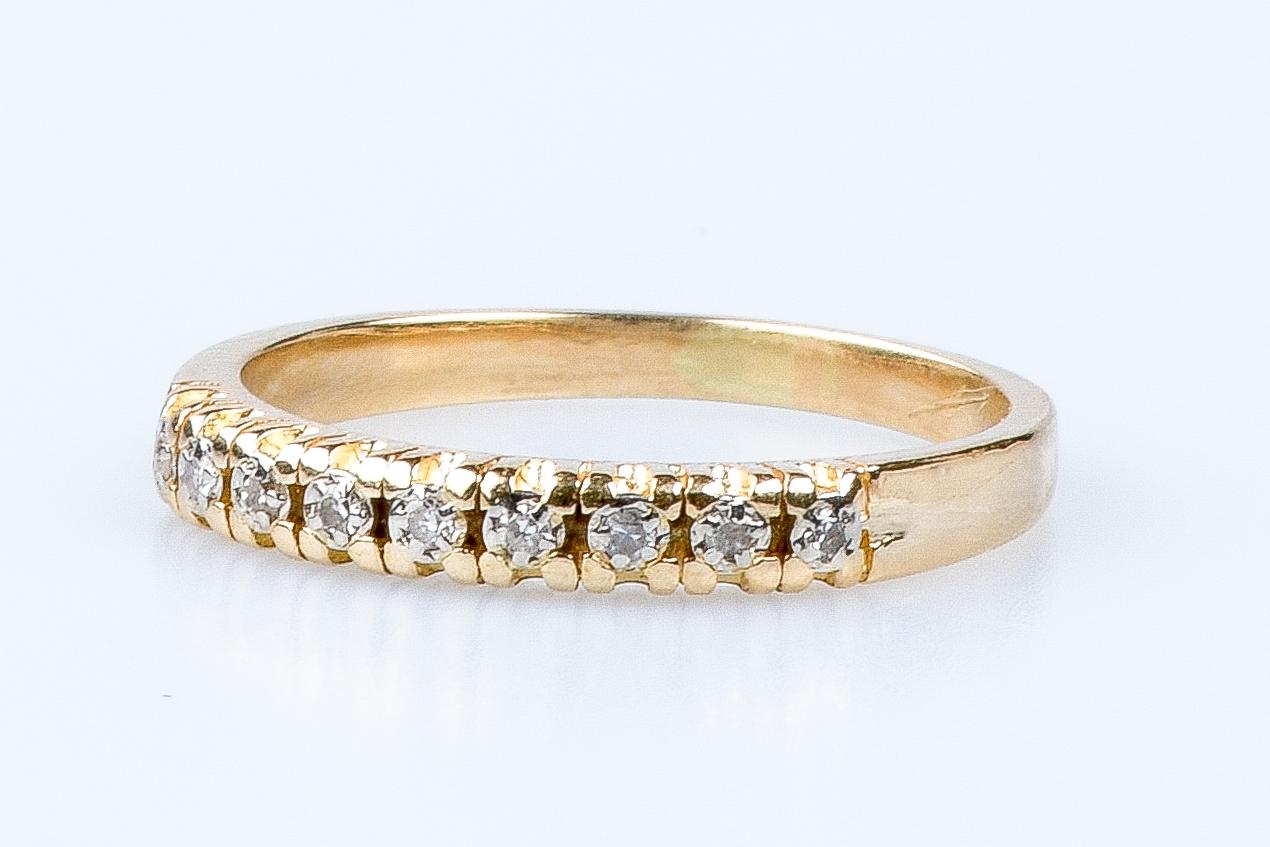 18 carat yellow gold diamond ring For Sale 7