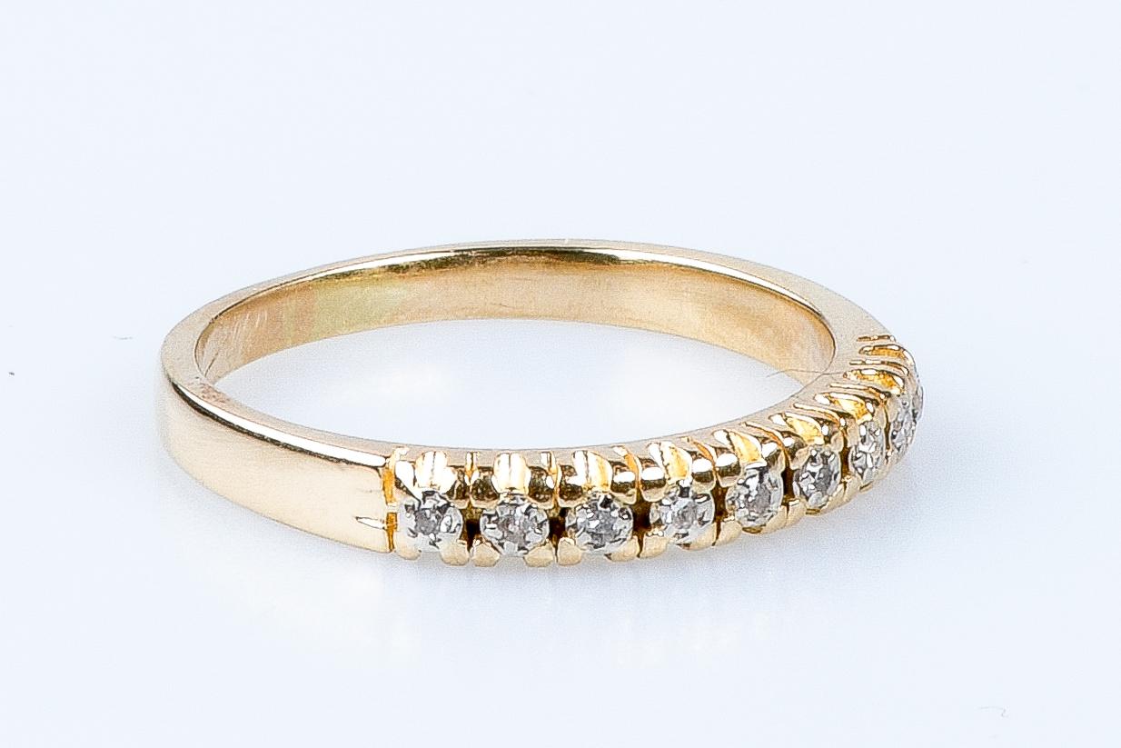 18 carat yellow gold diamond ring In Excellent Condition For Sale In Monte-Carlo, MC