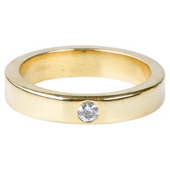 18 Karat Gelbgold Diamantring mit Diamanten