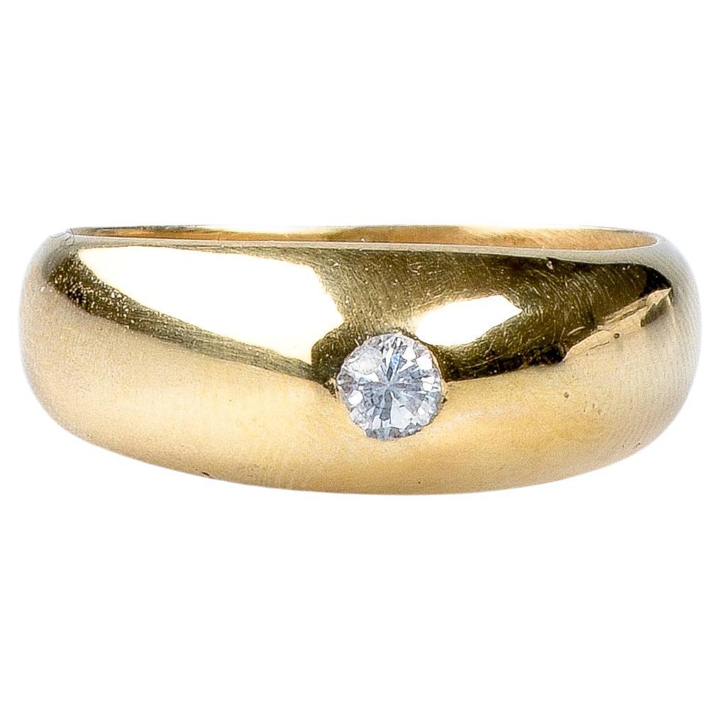 En vente :  Bague en or jaune 18 carats et diamants