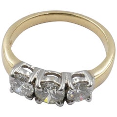 18 Carat Yellow Gold Diamond Trilogy Ring
