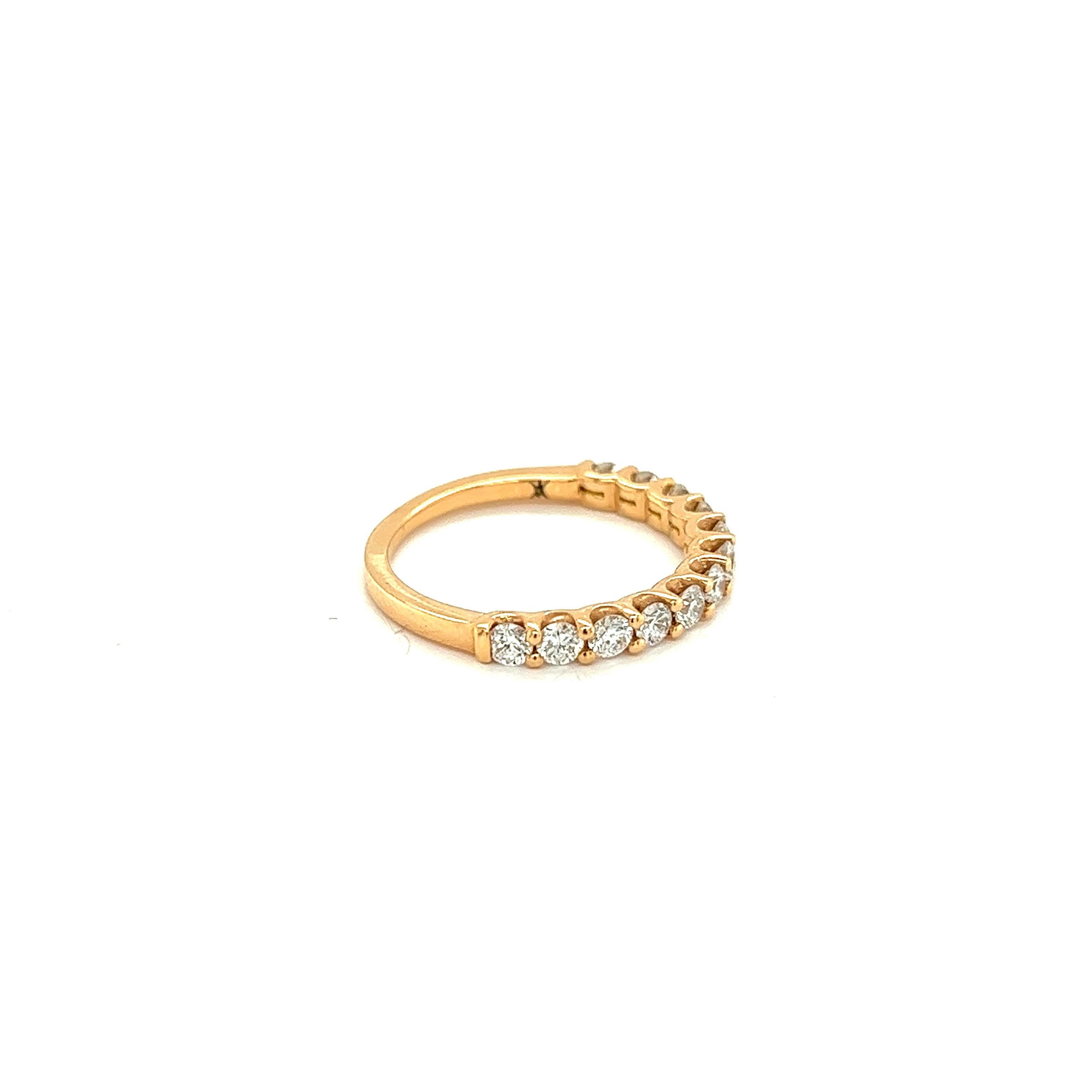 Brilliant Cut Wedding Ring Diamond Yellow Gold 18 Karat For Sale