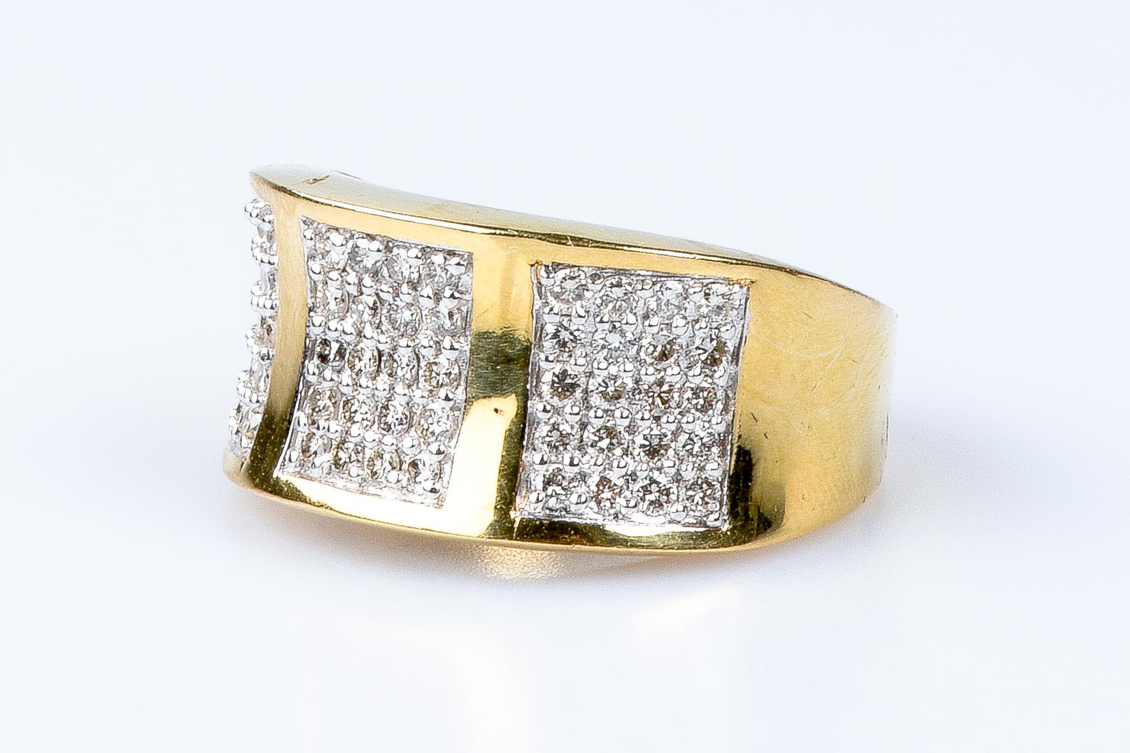 18 carat yellow gold diamonds ring 7