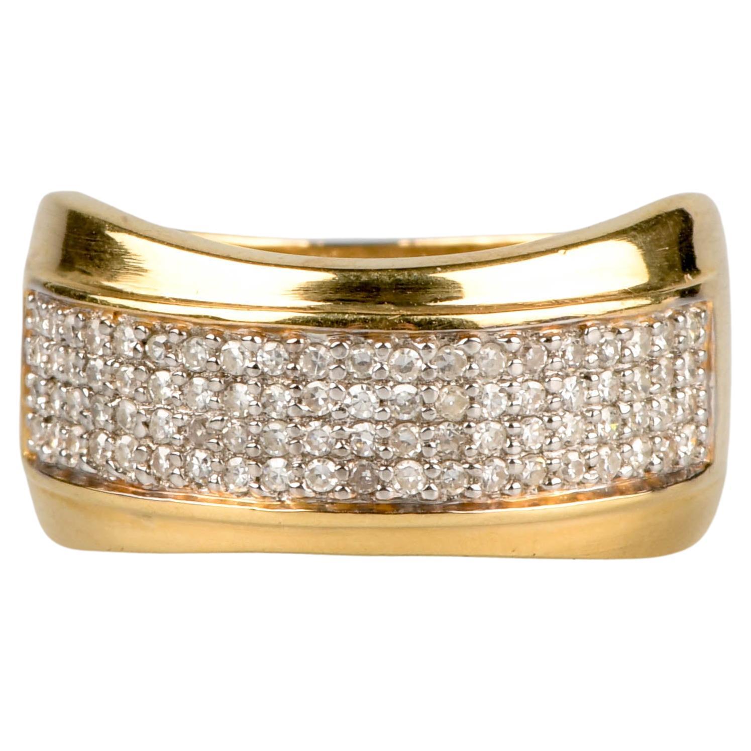 18 carat yellow gold diamonds ring