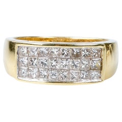 18 carat yellow gold diamonds ring