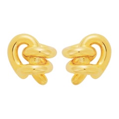 18 Carat yellow Gold Expansion Earrings