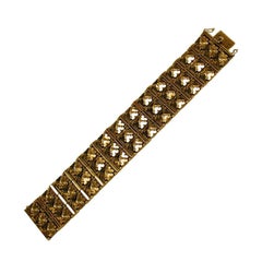 18 Carat Yellow Gold Flexible Bracelet, Dated circa 1950
