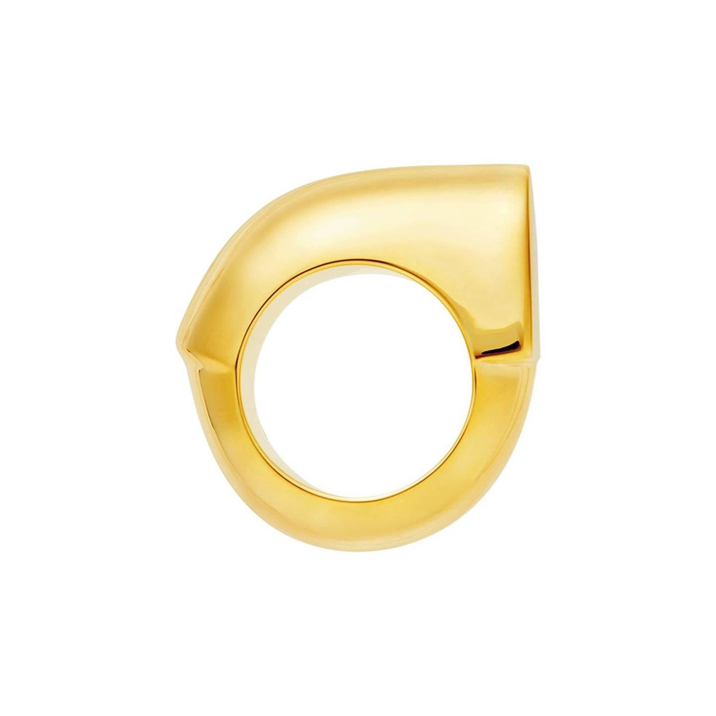 18 Carat yellow Gold Fraction Ring For Sale