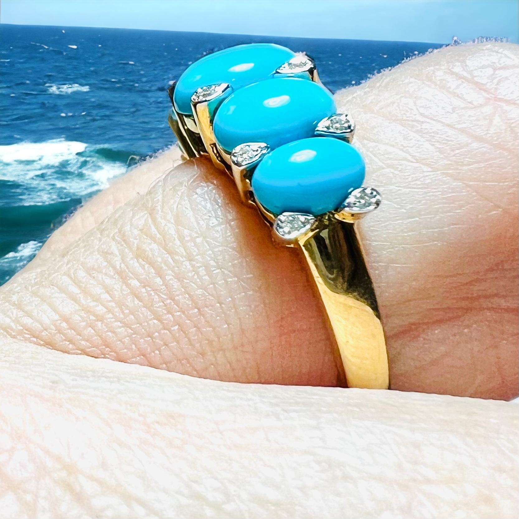 18-carat yellow gold garter ring set with 5 cabochons and pavé diamonds In Good Condition In SAINT-OUEN-SUR-SEINE, FR