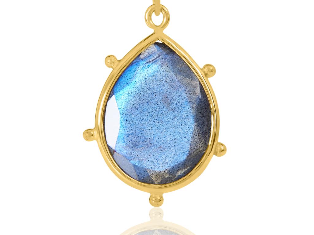 18 Carat Yellow Gold Labradorite Earrings

Esther Eyre has been designing and making precious jewellery for over twenty years. She trained at Kingston and Middlesex gaining a BA in jewellery design in 1982. Esther worked briefly in Mappin & Webb