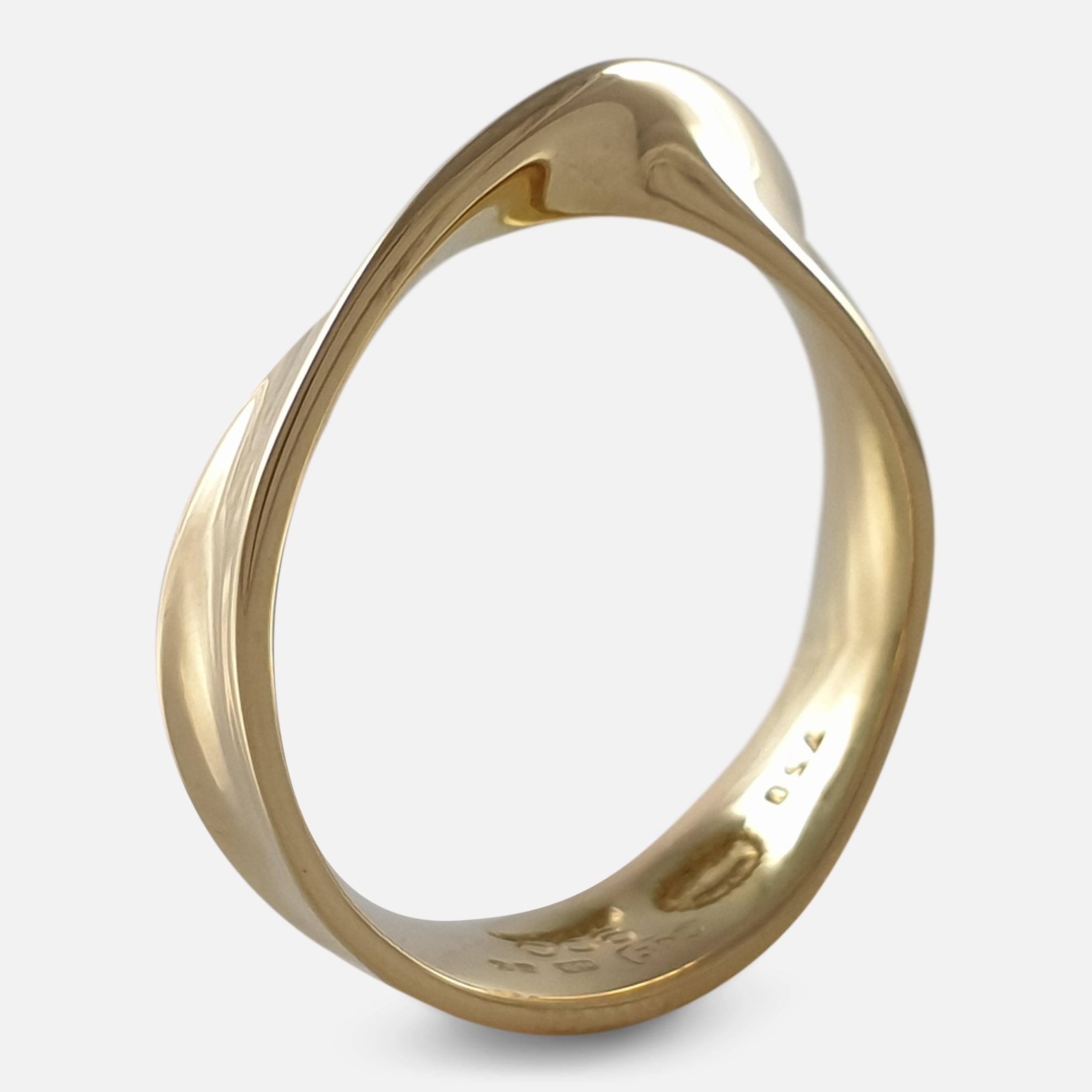 Modernist 18 Carat Yellow Gold MÖBIUS Ring, No. 900, Georg Jensen
