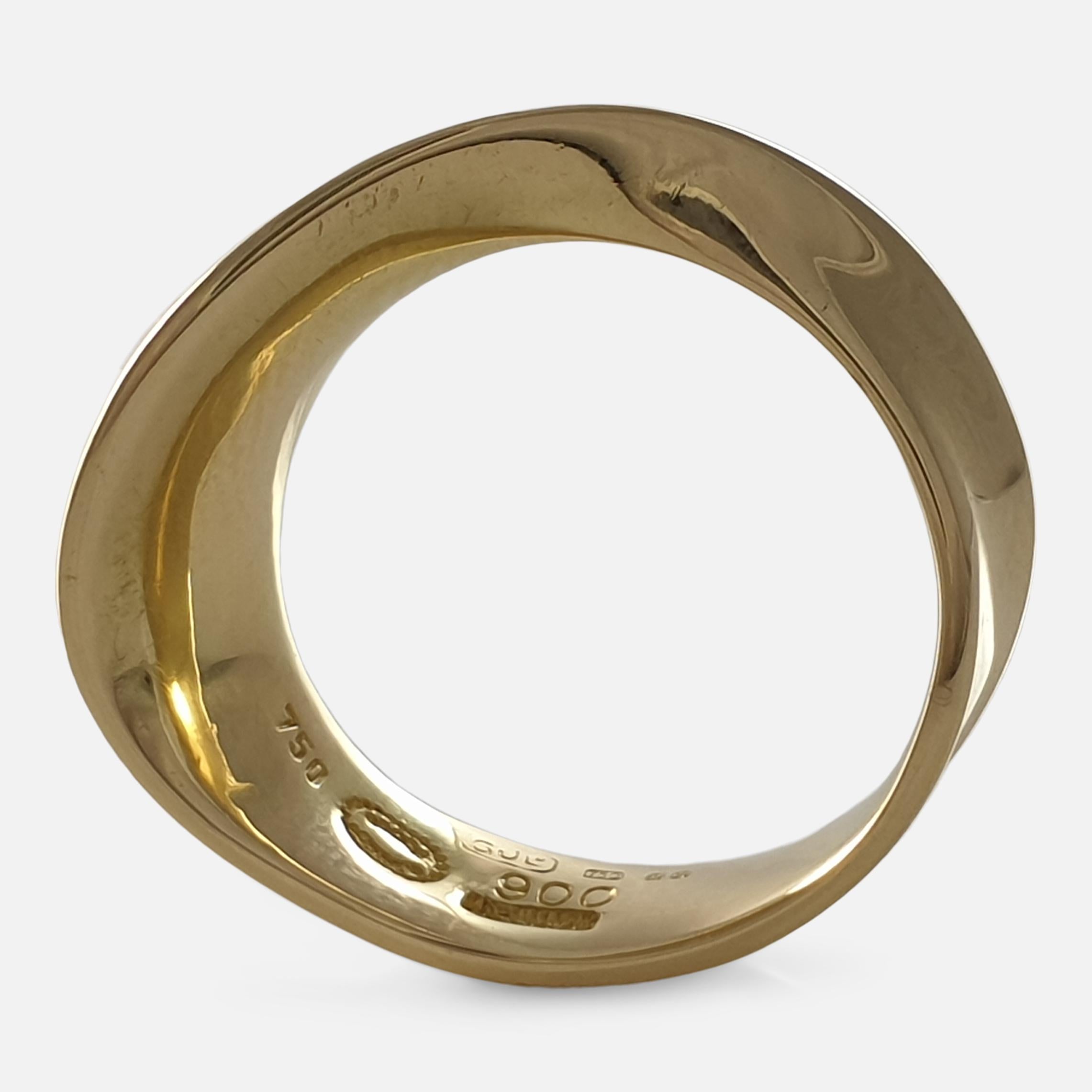 18 Carat Yellow Gold MÖBIUS Ring, No. 900, Georg Jensen 1