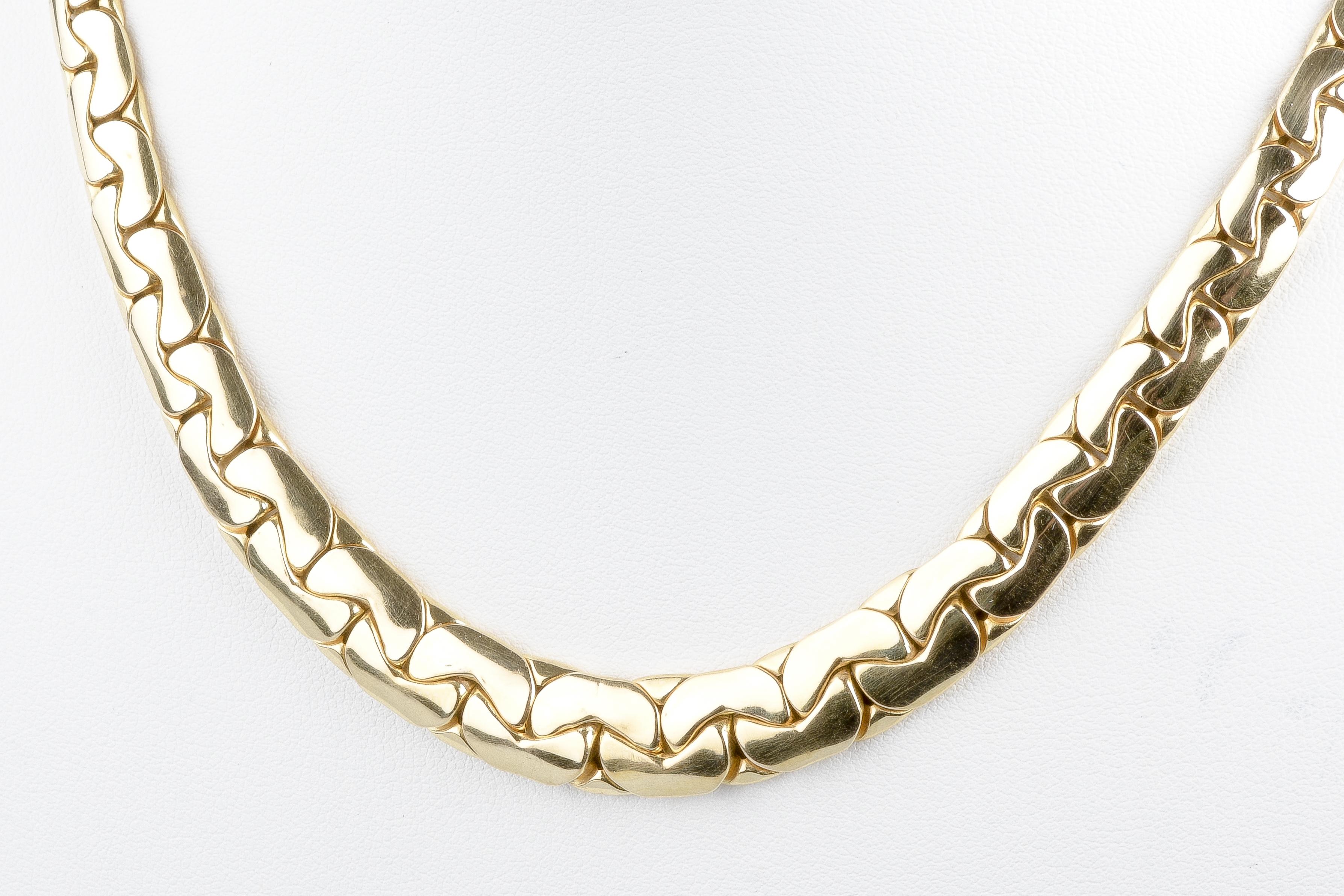 Men's 18 carat yellow gold necklace