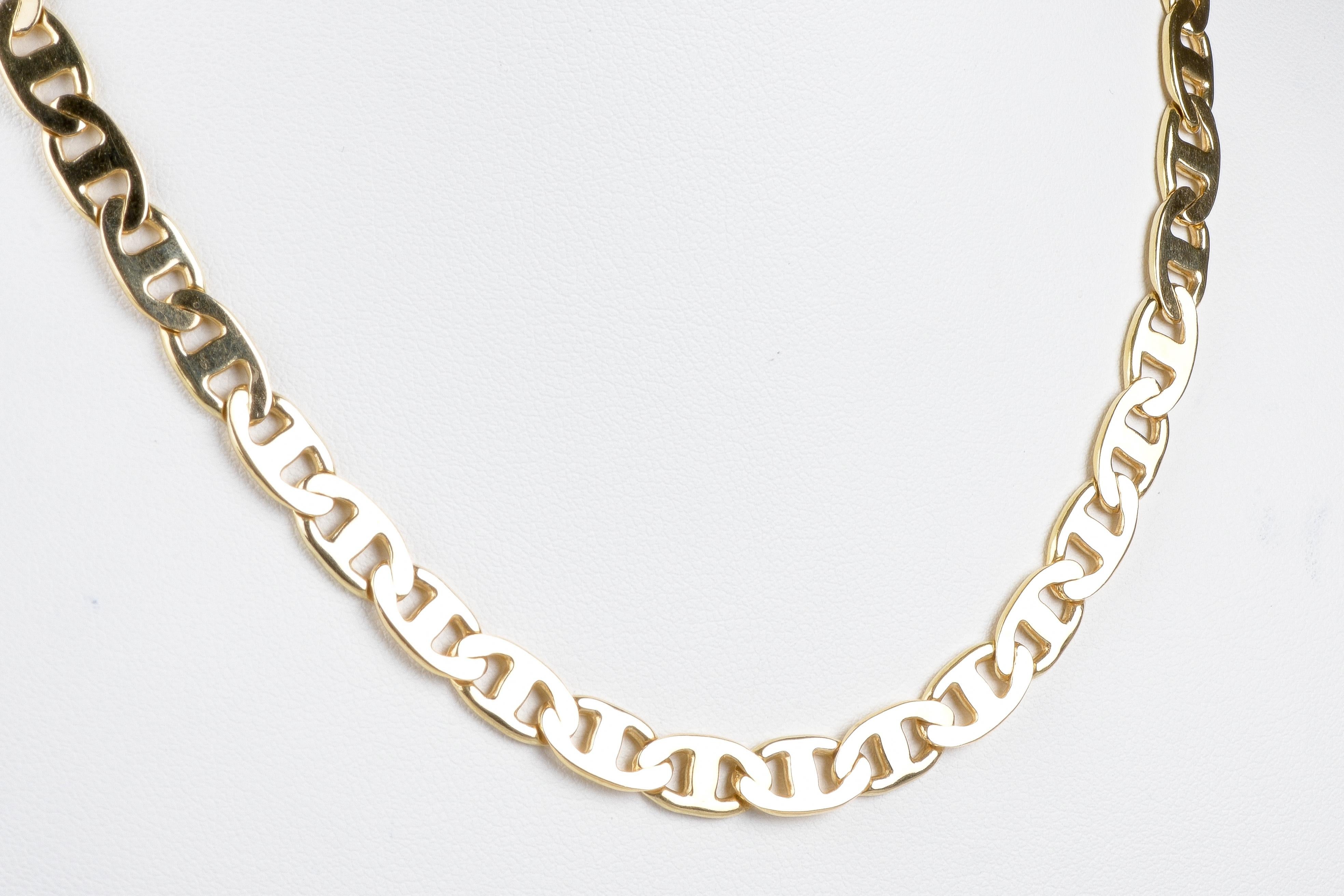 Men's 18 carat yellow gold necklace