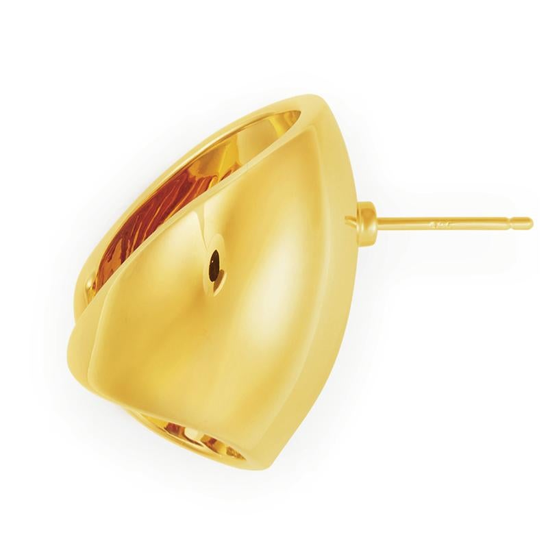 Women's 18 Carat yellow Gold Positron Earrings For Sale