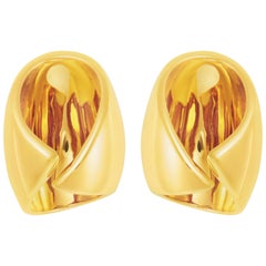 18 Carat yellow Gold Positron Earrings