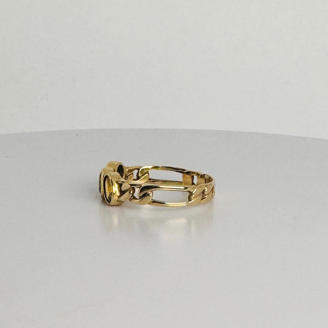 Ring aus 18 Karat Gelbgold mit ovalem, facettiertem Amethyst, Peridot, Citrin 1