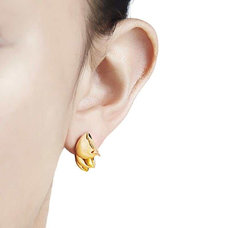 18 Carat yellow Gold Thorn Earring In New Condition For Sale In Beijing, CN