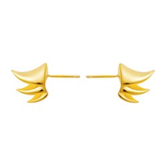 18 Carat yellow Gold Thorn Earring