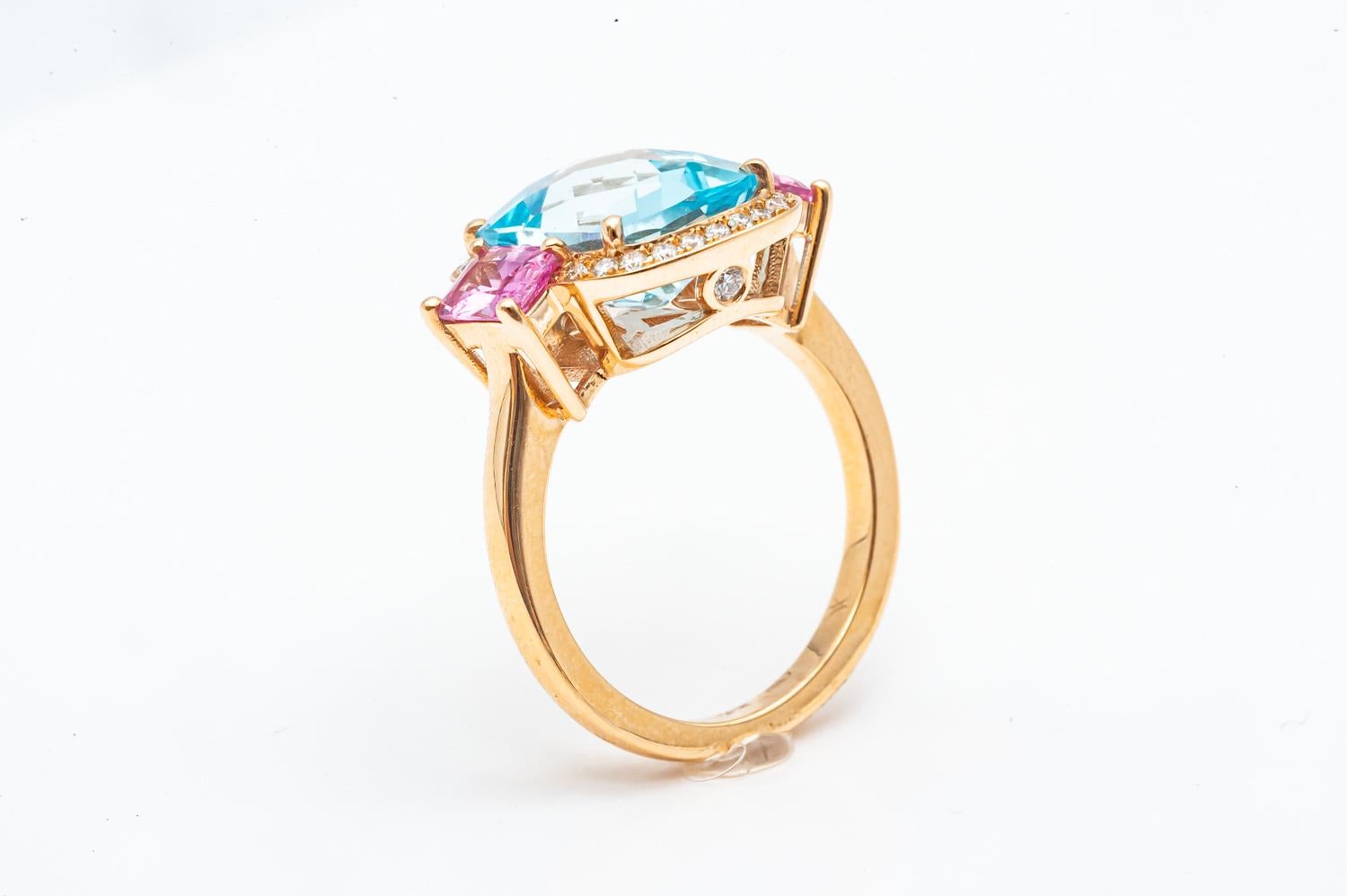 yellow topaz and sapphire ring