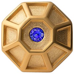 18 Carat Yellow Gold Vermeil and Tanzanite Birthstone Pendant