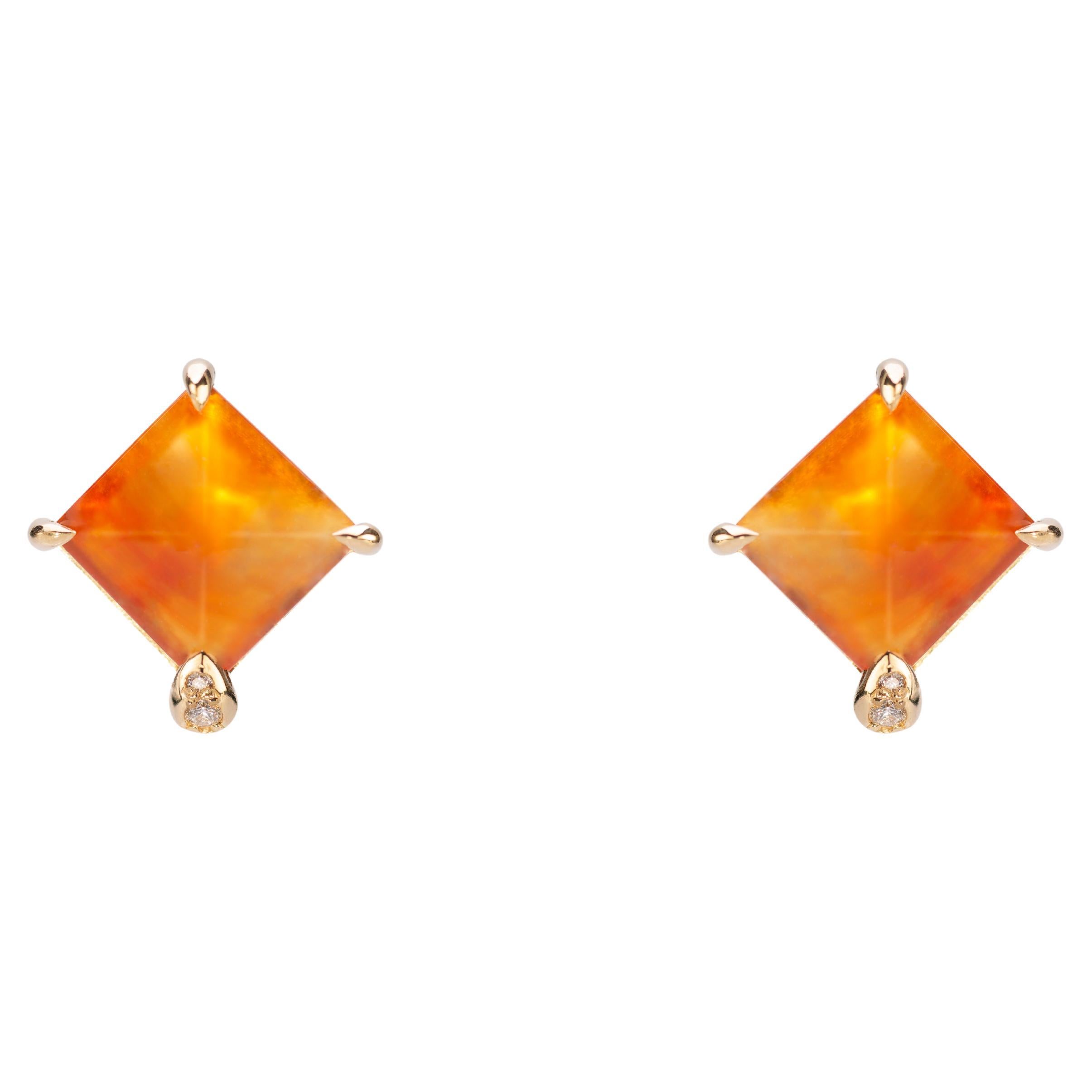Georgia Earrings - Carnelian