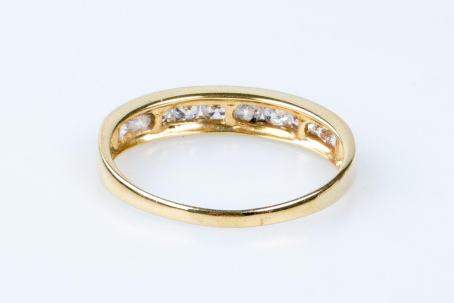 18 carat yellow gold zirconium oxides ring For Sale 2