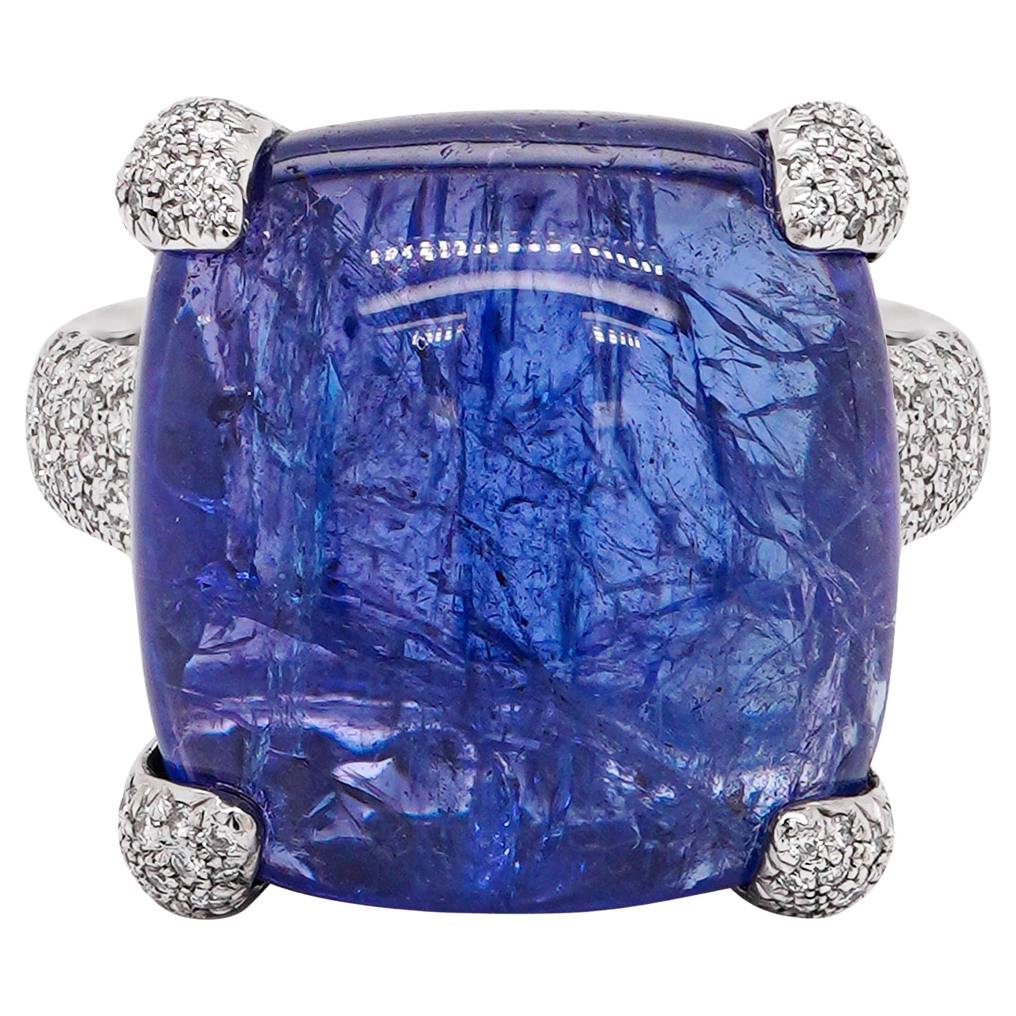 18 Karat Royal Tanzanite Zuckerhut
Diamant Cocktail Ring 18K