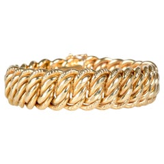 18 carats White and Yellow Gold - Mesh necklace