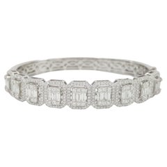 Bracciale con diamanti in oro bianco 18 carati da 3,30 carati
