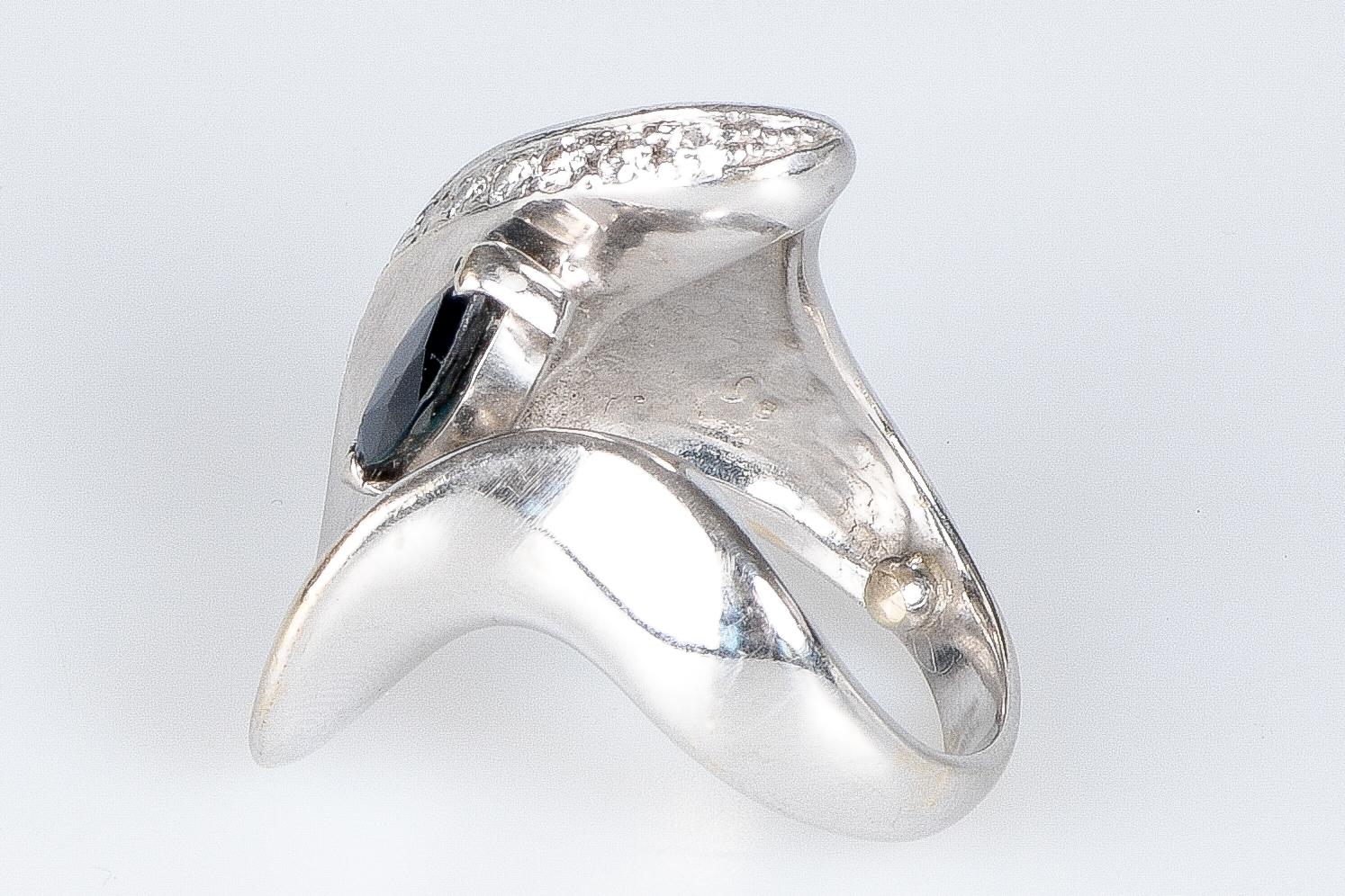 18 carats White gold - Ring - 0.15 ct For Sale 4