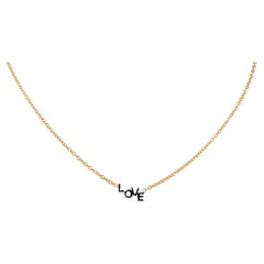 18 carats yellow and white gold Love necklace