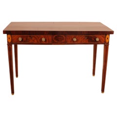 18th Century Desk in Mahogany and Marquetry--Georgian Period