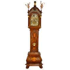 Vintage 18th Century Dutch 'Utrecht' Longcase or Grandfather Clock by W.V. Dadelbeek