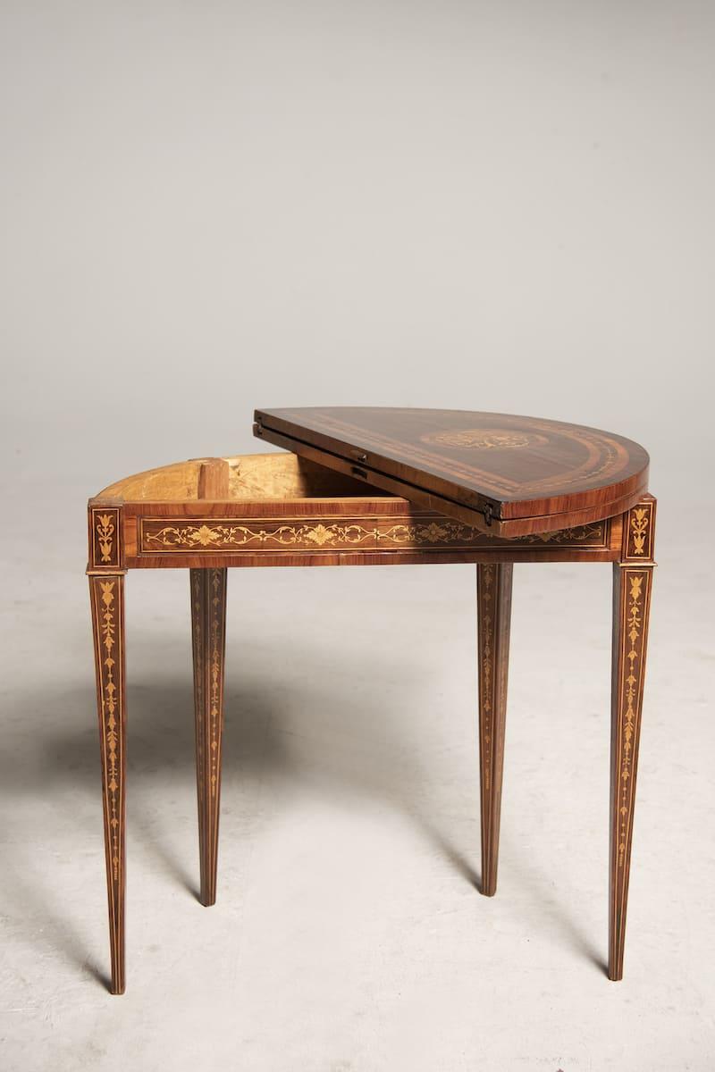 18° Century French Signed Jacob Freres Rue Meslee Half-Moon Inlaid Table Console 5